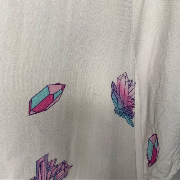 Sz Small Wildfox White Neon Purple Crystal Romper - Picture 8 of 12